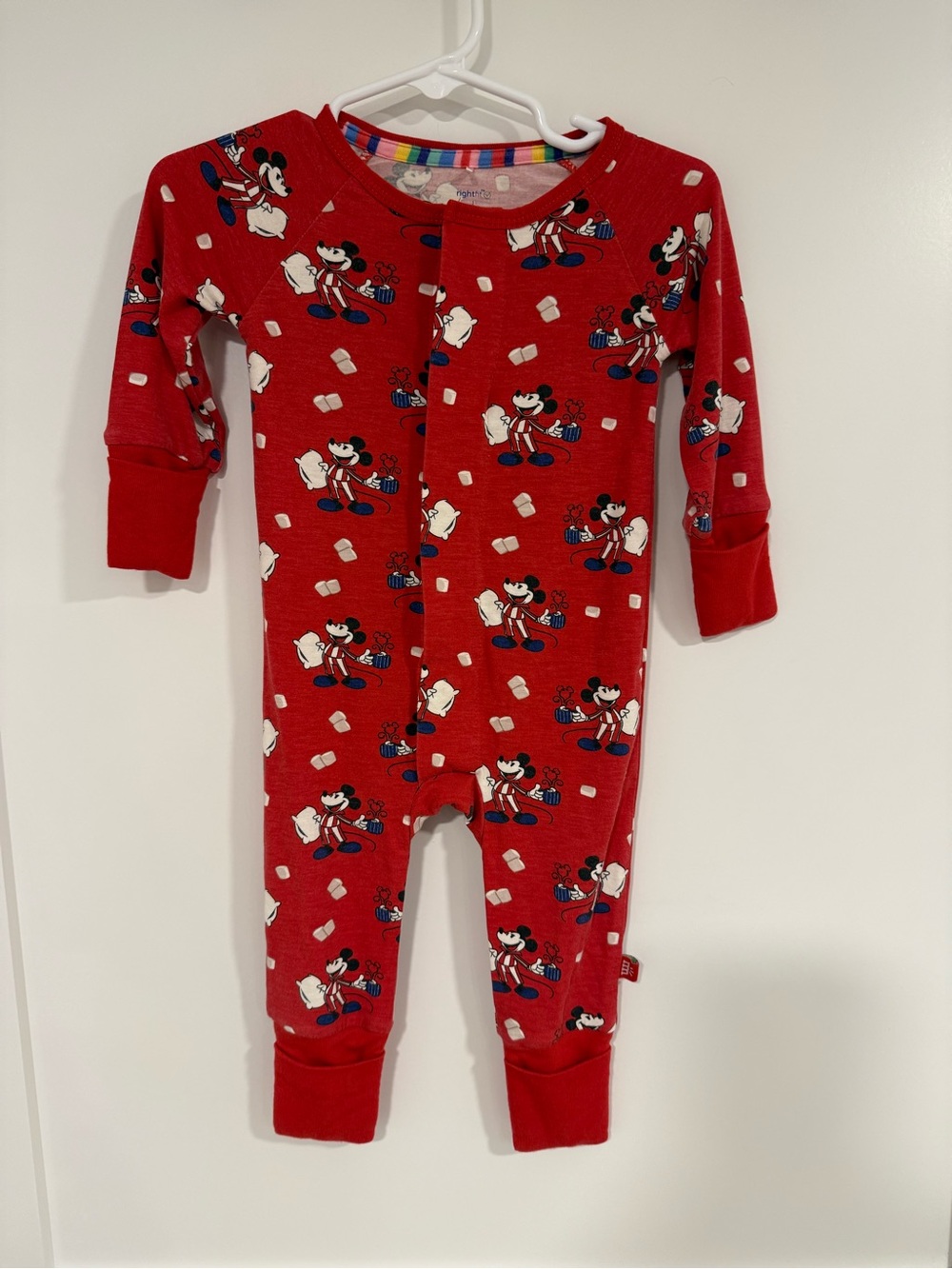 Magnetic Me, Mickey Mouse Holiday Print One-Piece Pajamas